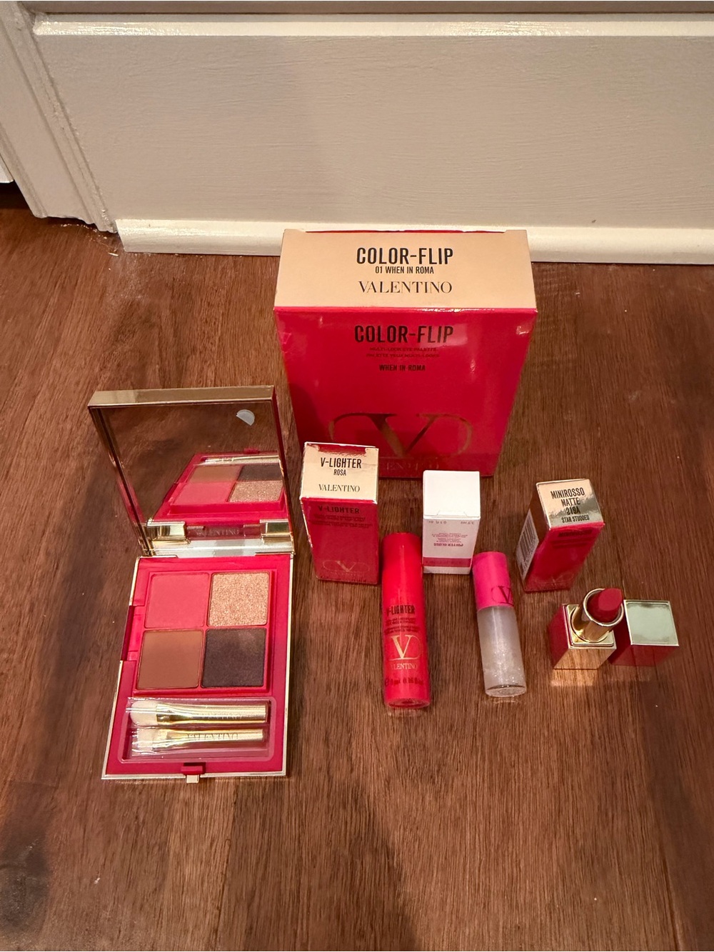 Valentino Color-Flip Pink Eyeshadow Palette & Lip Duo